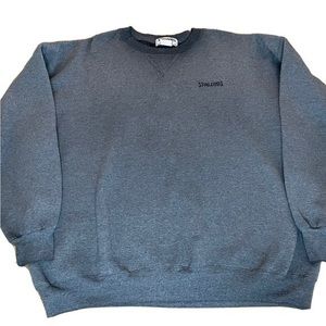 Vintage 90s Spalding Crewneck Sweatshirt Pullover Gray Crew 50-50 USA